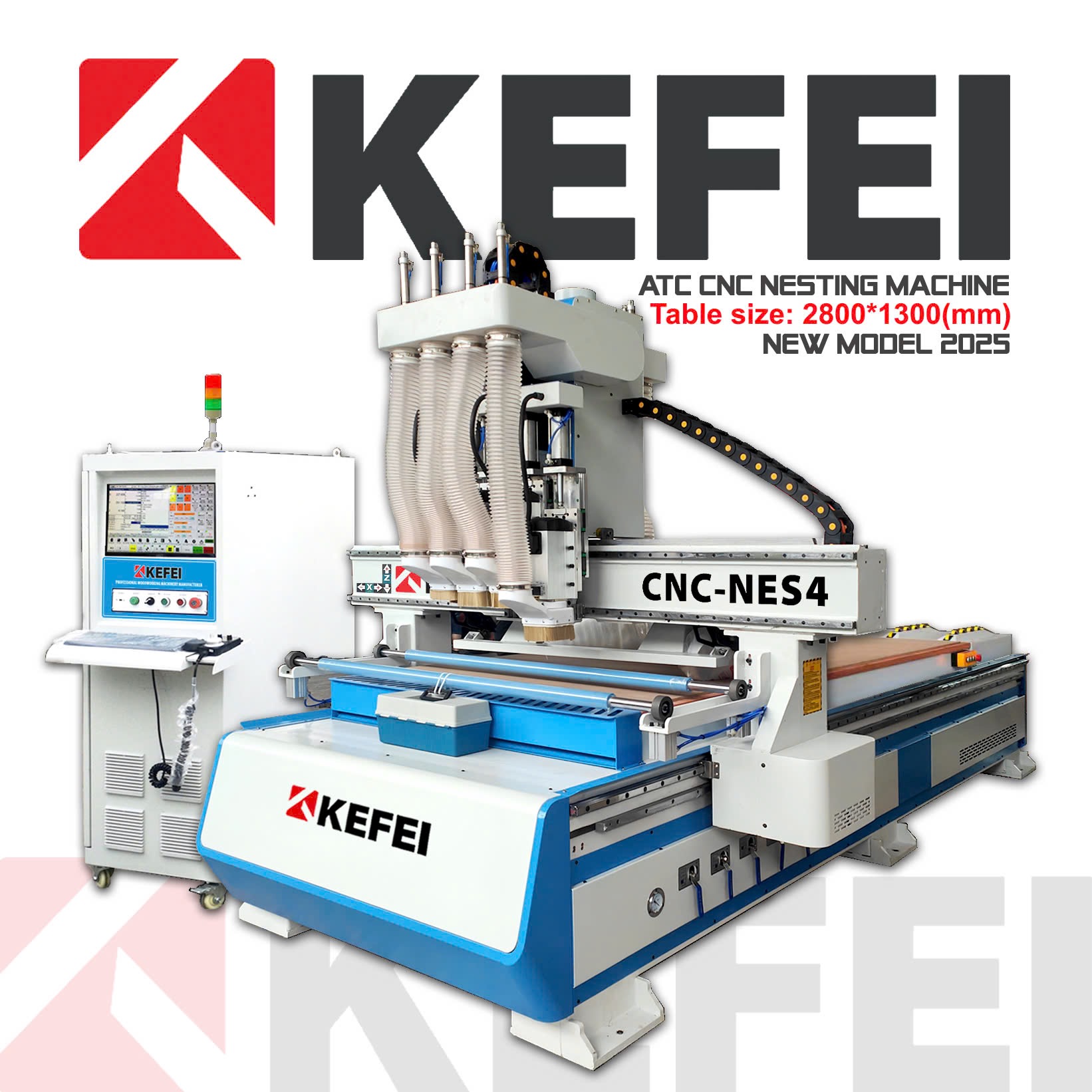 CNC Nesting 4 đầu gia công Model. CNC-NES4